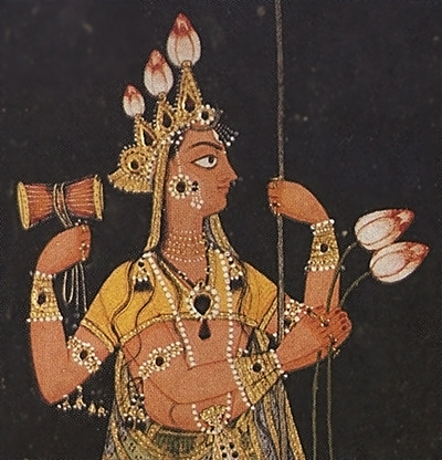 Богиня Дурга на троне.Фрагмент. Богиня Дурга на троне.Фрагмент.