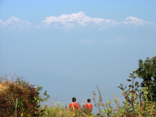 Вид на Гималаи из Бандипура