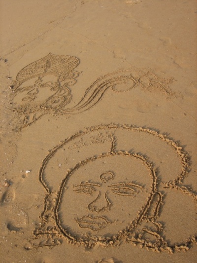 рисунки на песке