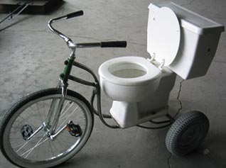 Toilet Tricycle Race