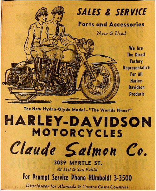 Harley-Davidson Motorcycles Vintage Advertisement from a 1948 (Брчасб)