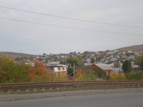 Вид на поселок с трамвайной линии
