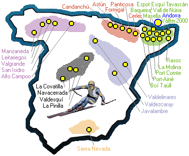 Карта горнолыжной Испании