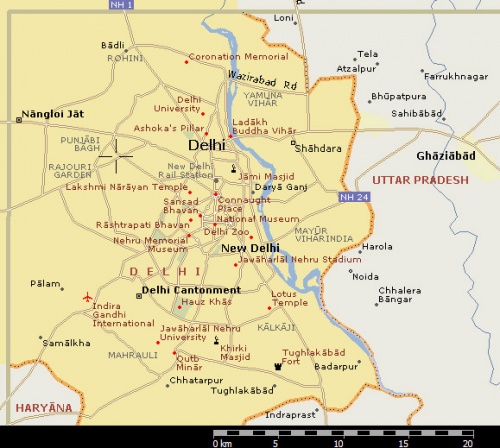 Delhi map