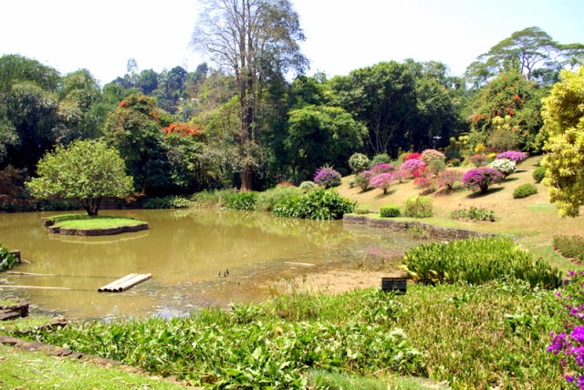 Очертания озера напоминают Шри - Ланку