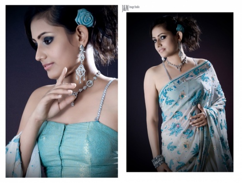 Saree, model Pooja