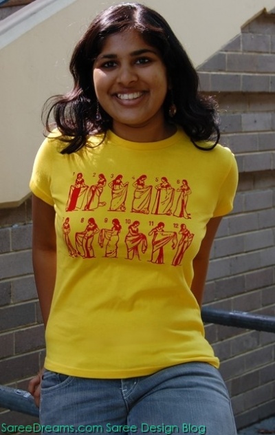 How to wear a saree t-shirt