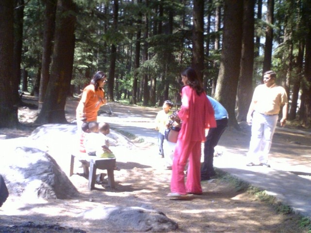 Индийцы в парке Манали