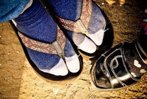 socks and sandals