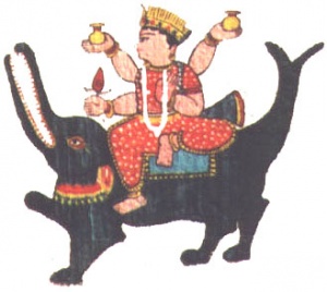 the goddess Ganga on her Vahana (mount) Makara (c)Wikipedia