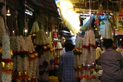 flower's market.Mysore.