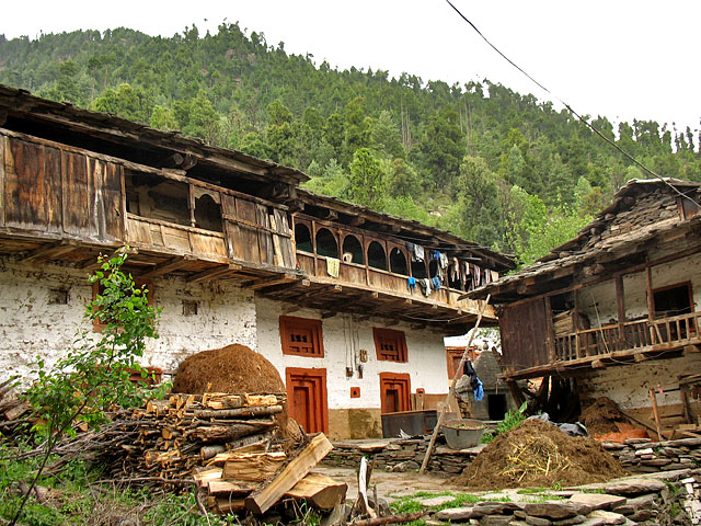 Традиционные дома в Олд Манали