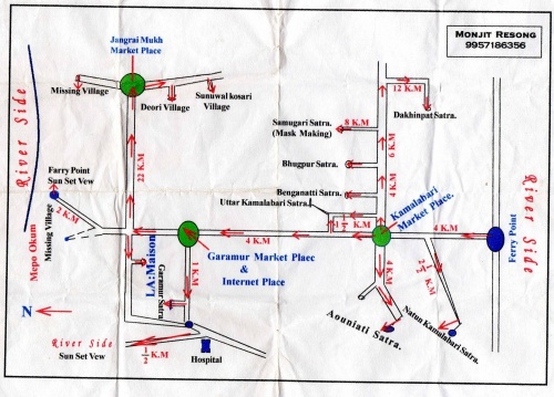 план деревни Гарамур и окрестностей (схематично)