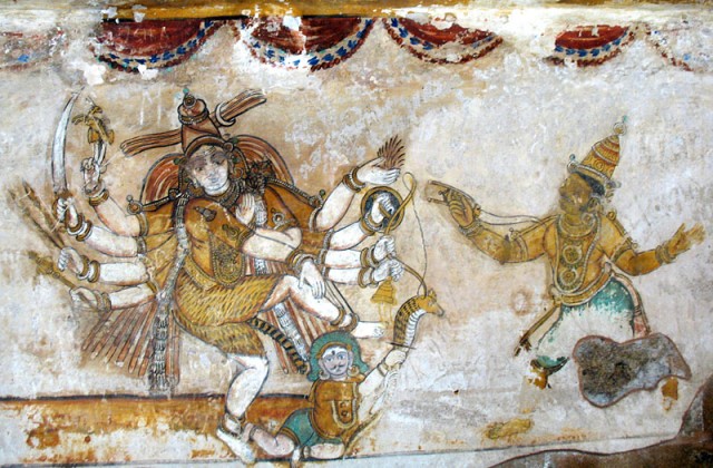 Настенная роспись в храме Брихадишвара