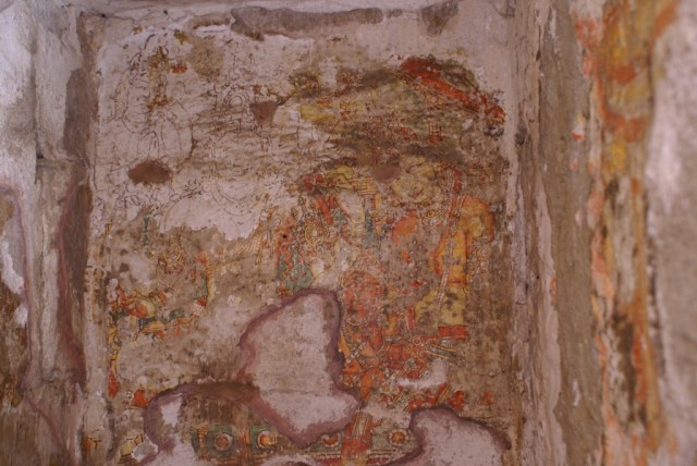 Храм Кайласнатха, фрески