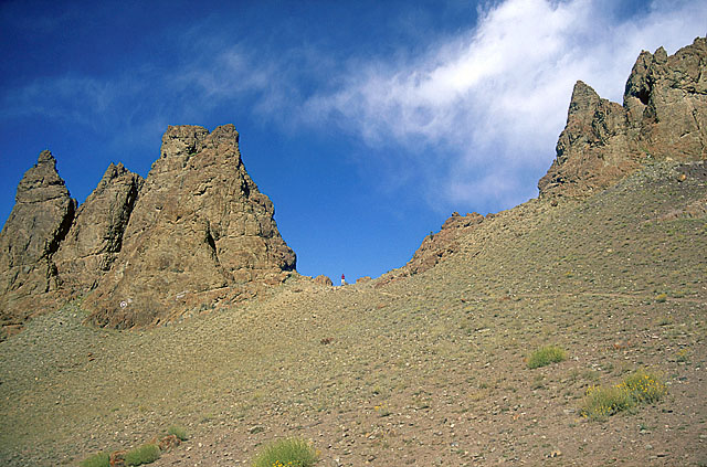Скальные останцы в каньоне р. Сток. Скальные останцы в каньоне р. Сток.