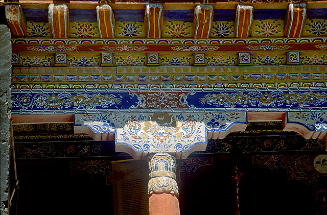 Монастырь Хемис. Фрагмент интерьера. Монастырь Хемис. Фрагмент интерьера.