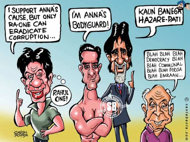 How Bollywood supports Anna!